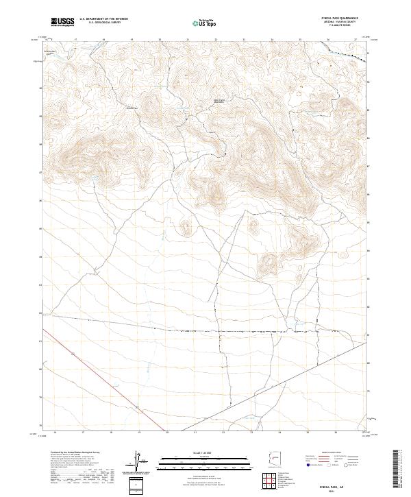 2021 Map of O'Neill Pass, 2021 Print