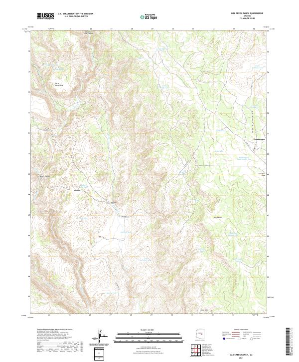 USGS Topographic Map – Oak Creek Ranch