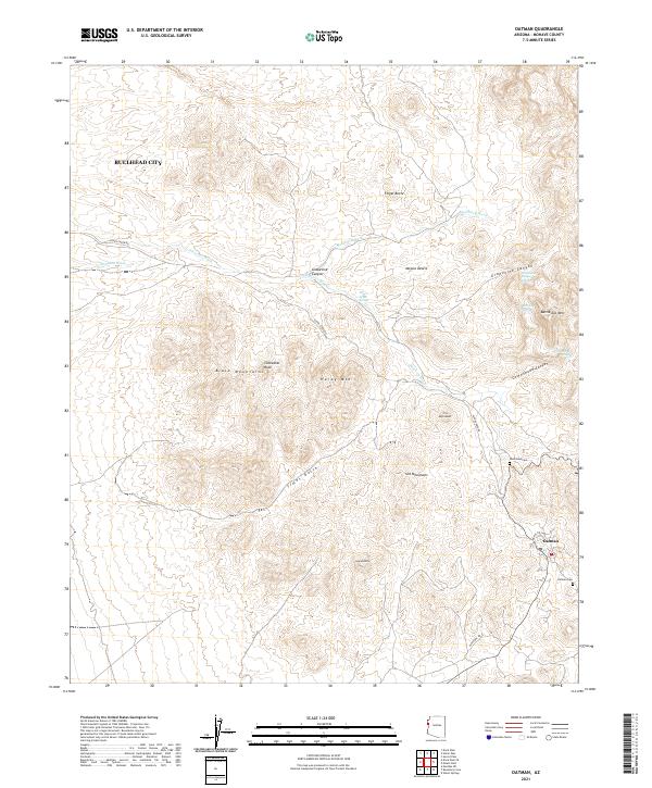USGS Topographic Map – Oatman