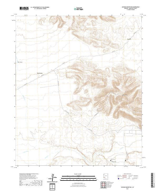 USGS Topographic Map – Oatman Mountain