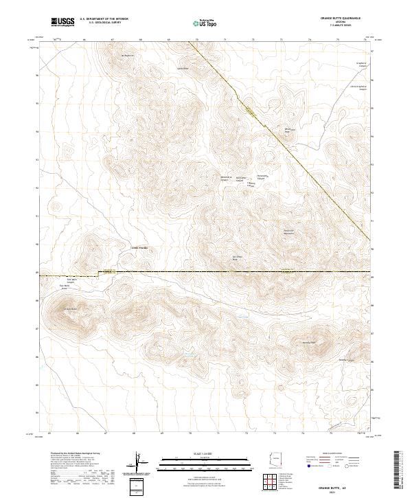 USGS Topographic Map – Orange Butte