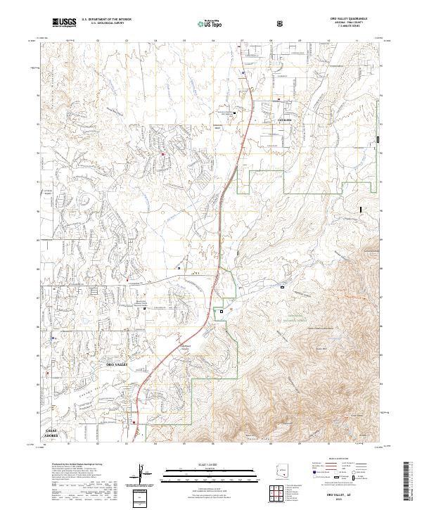 USGS Topographic Map – Oro Valley