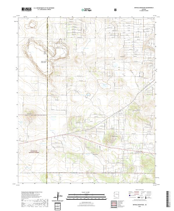 USGS Topographic Map – Ortega Mountain