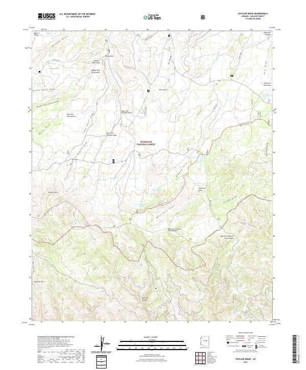 USGS Topographic Map – Outlaw Draw