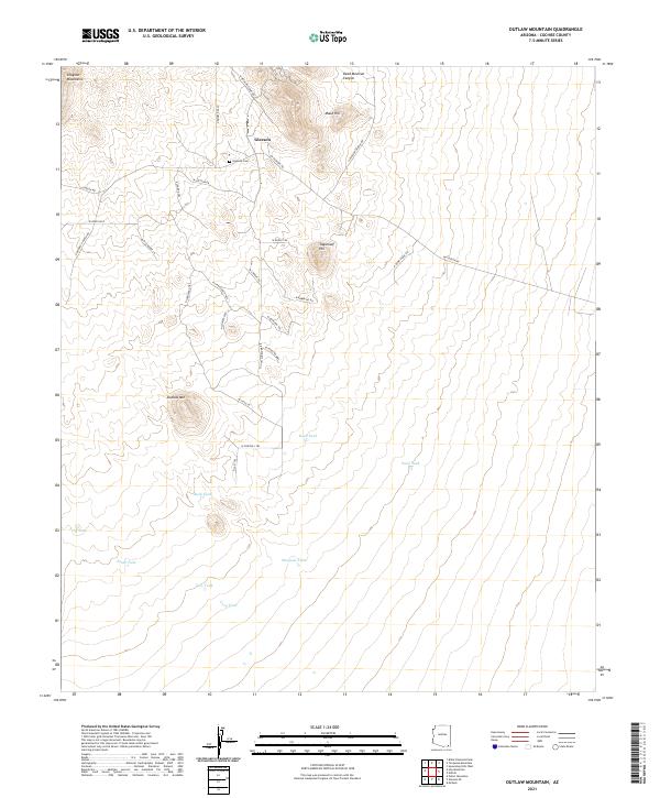 USGS Topographic Map – Outlaw Mountain