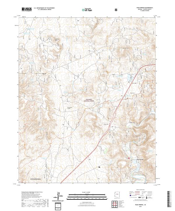 USGS Topographic Map – Page Springs