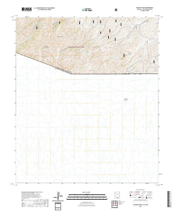 USGS Topographic Map – Pajarito Peak