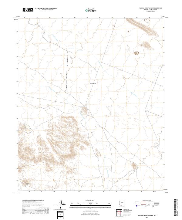 USGS Topographic Map – Palomas Mountains NE