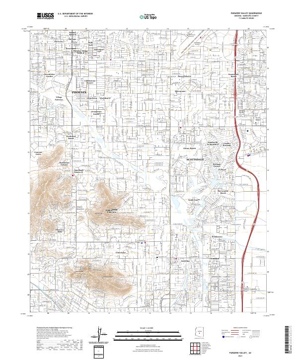 USGS Topographic Map – Paradise Valley