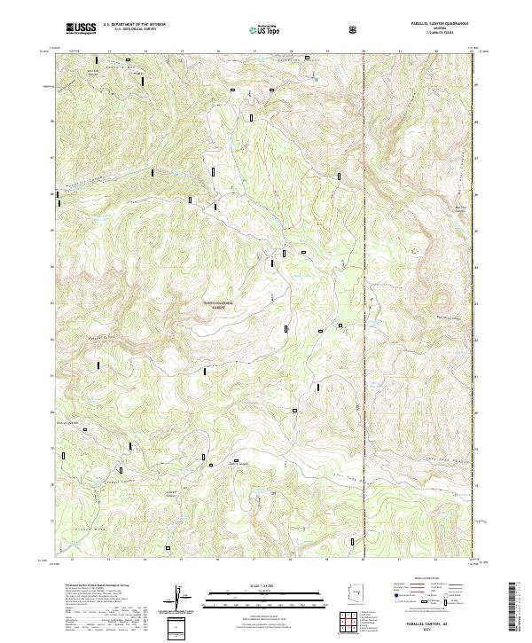 USGS Topographic Map – Parallel Canyon