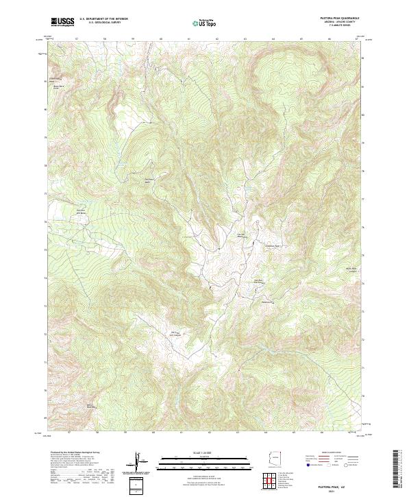 USGS Topographic Map – Pastora Peak