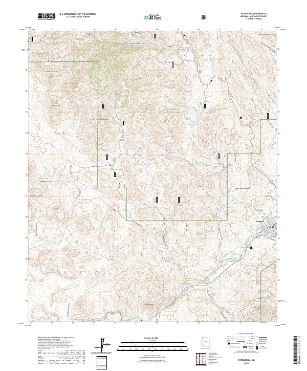 USGS Topographic Map – Patagonia