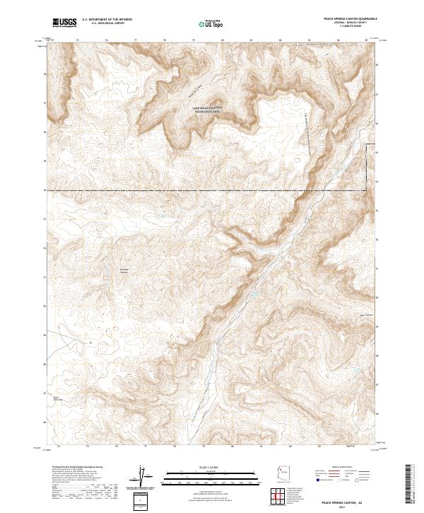 USGS Topographic Map – Peach Springs Canyon