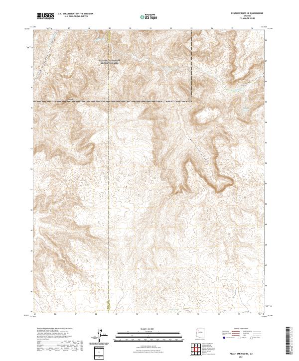USGS Topographic Map – Peach Springs NE