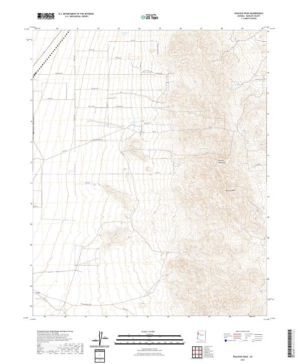 USGS Topographic Map – Peacock Peak