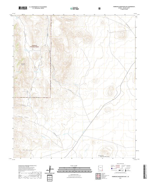 USGS Topographic Map – Pedregosa Mountains East