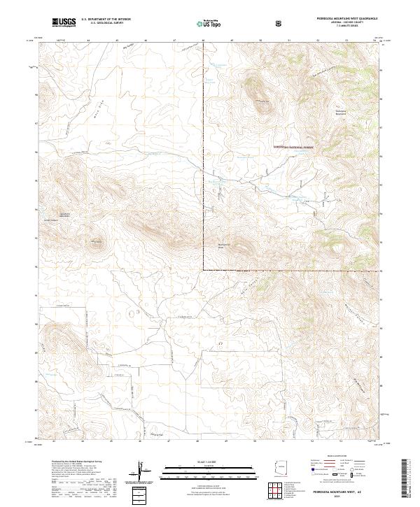 USGS Topographic Map – Pedregosa Mountains West