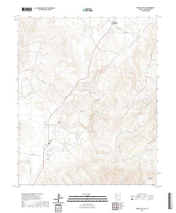 USGS Topographic Map – Peeples Valley