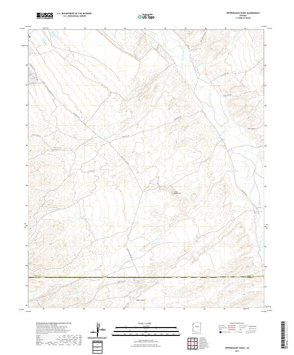 USGS Topographic Map – Peppersauce Wash