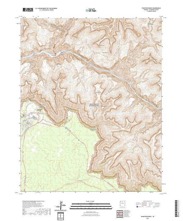 USGS Topographic Map – Phantom Ranch