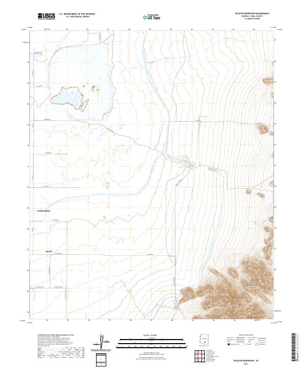 USGS Topographic Map – Picacho Reservoir