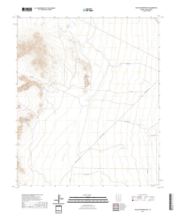 USGS Topographic Map – Picacho Reservoir SE