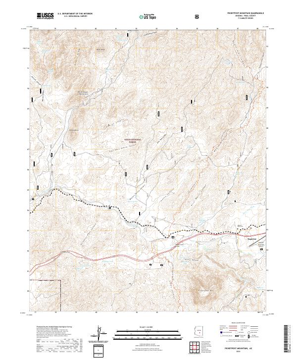 USGS Topographic Map – Picketpost Mountain