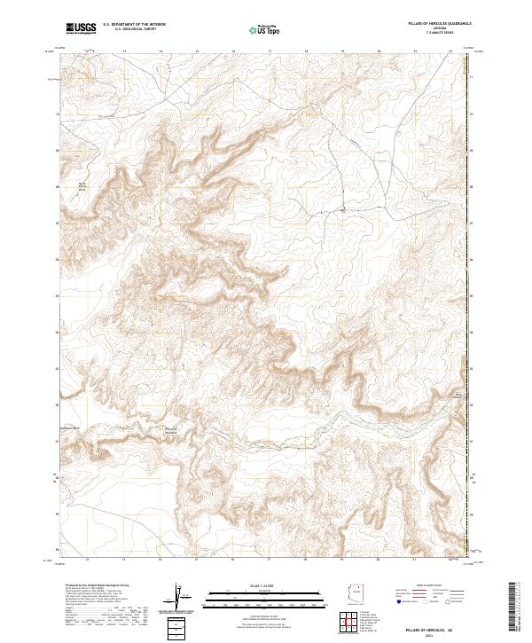 USGS Topographic Map – Pillars of Hercules