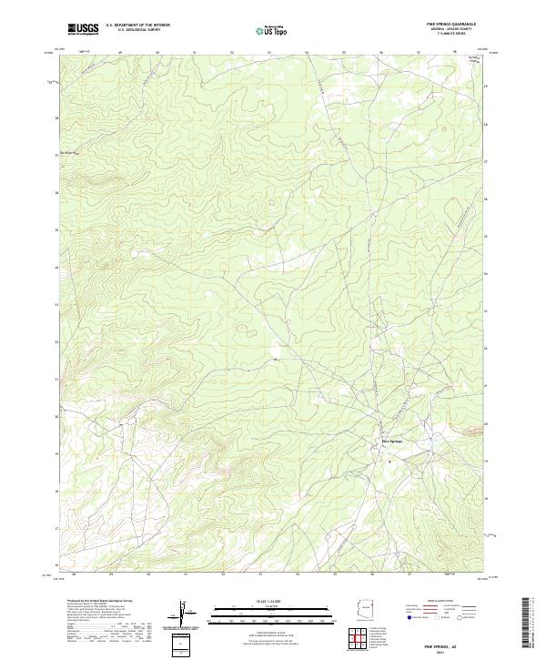 USGS Topographic Map – Pine Springs