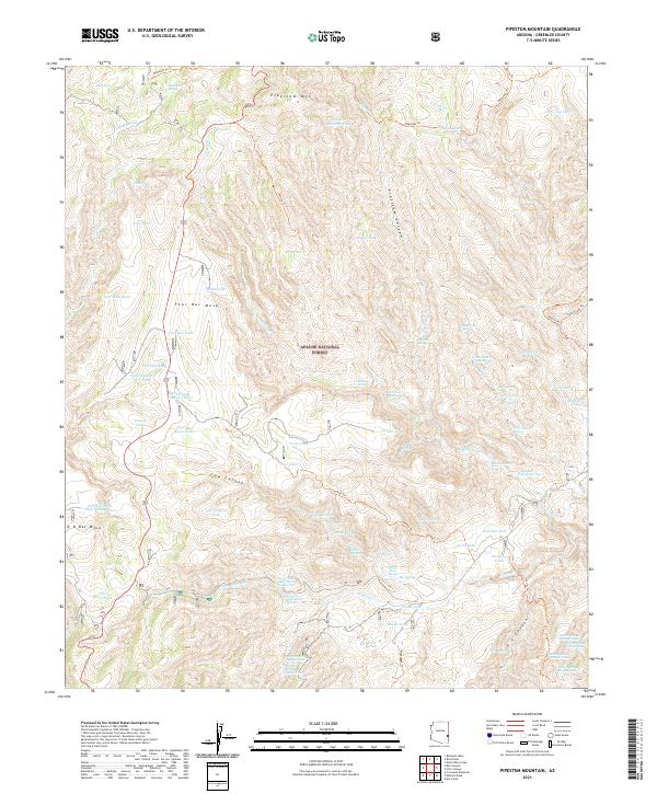 USGS Topographic Map – Pipestem Mountain
