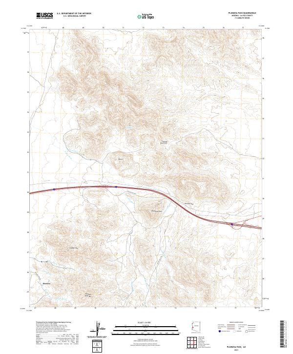 USGS Topographic Map – Plomosa Pass