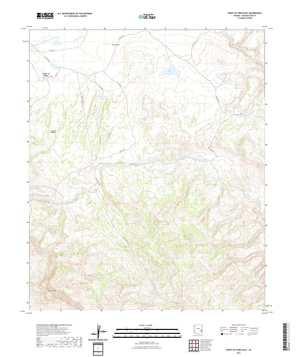 USGS Topographic Map – Point of Pines East
