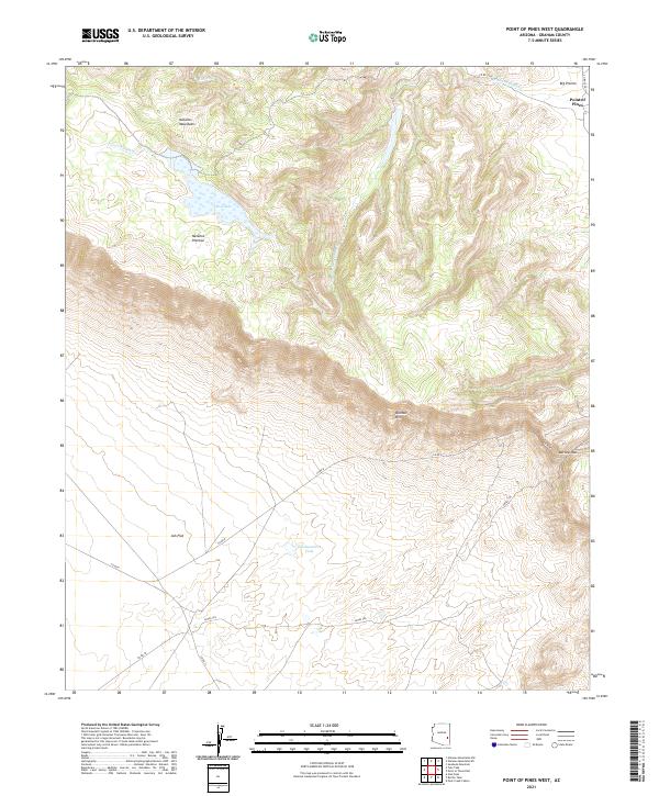USGS Topographic Map – Point of Pines West