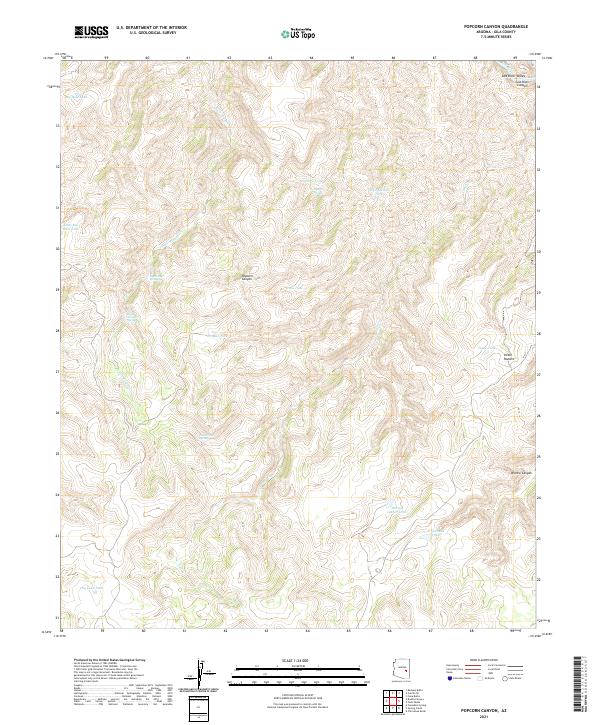 USGS Topographic Map – Popcorn Canyon