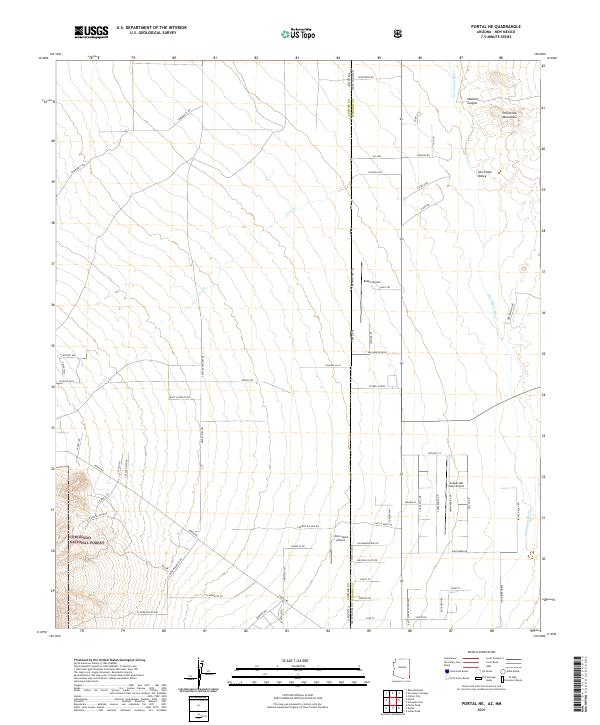USGS Topographic Map – Portal NE