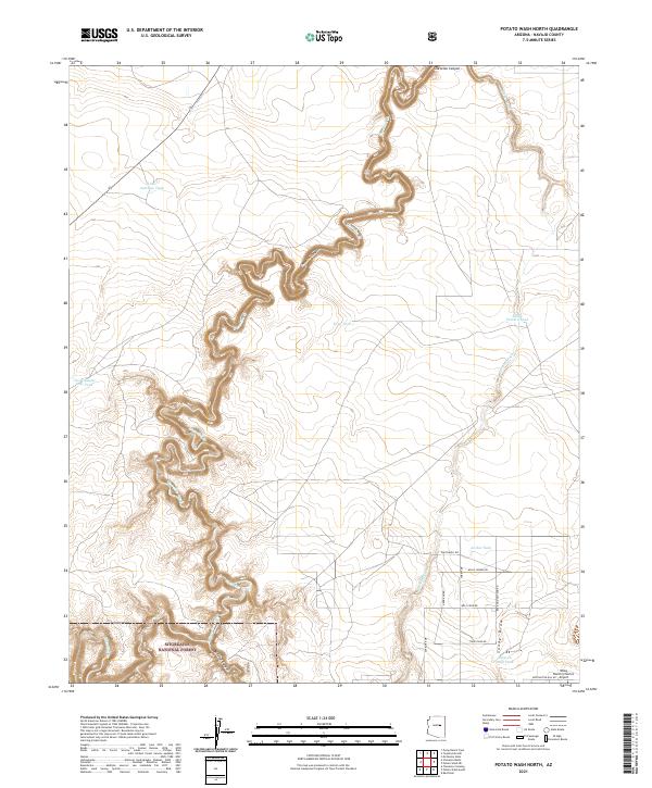 USGS Topographic Map – Potato Wash North
