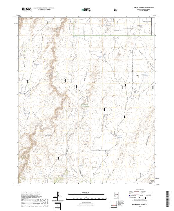 USGS Topographic Map – Potato Wash South