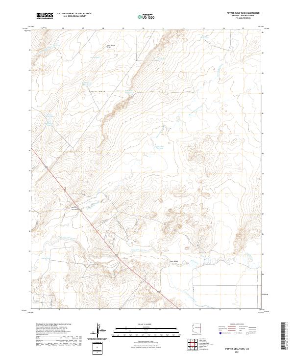 USGS Topographic Map – Potter Mesa Tank