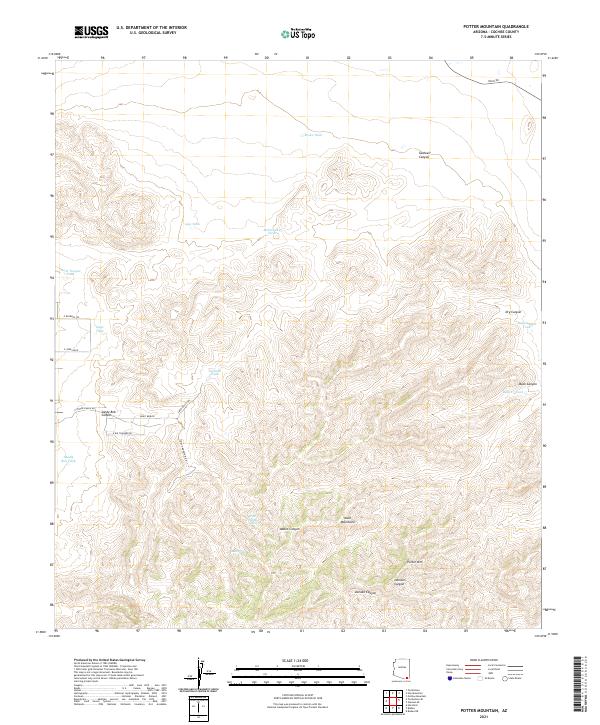 USGS Topographic Map – Potter Mountain