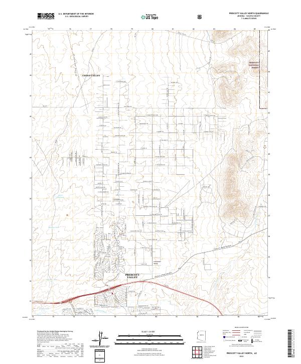 USGS Topographic Map – Prescott Valley North