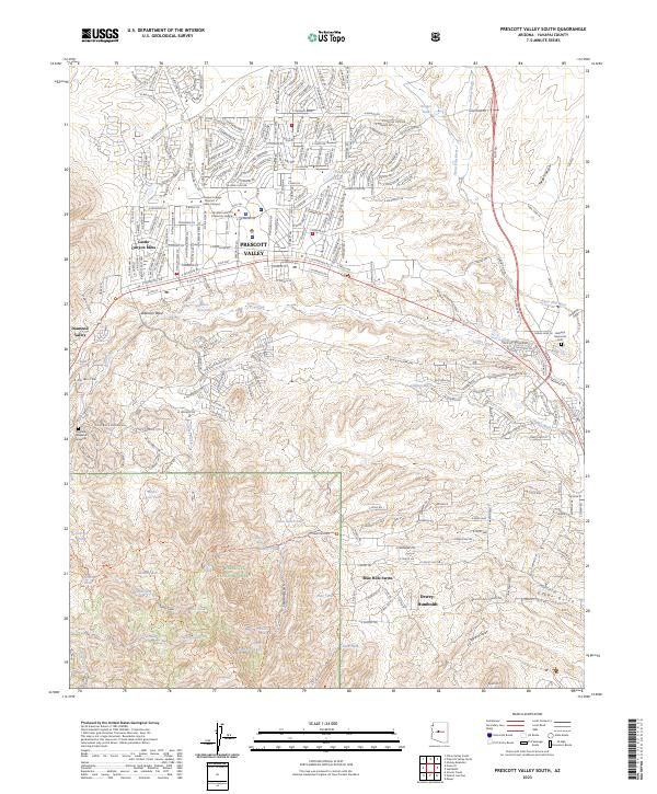 USGS Topographic Map – Prescott Valley South