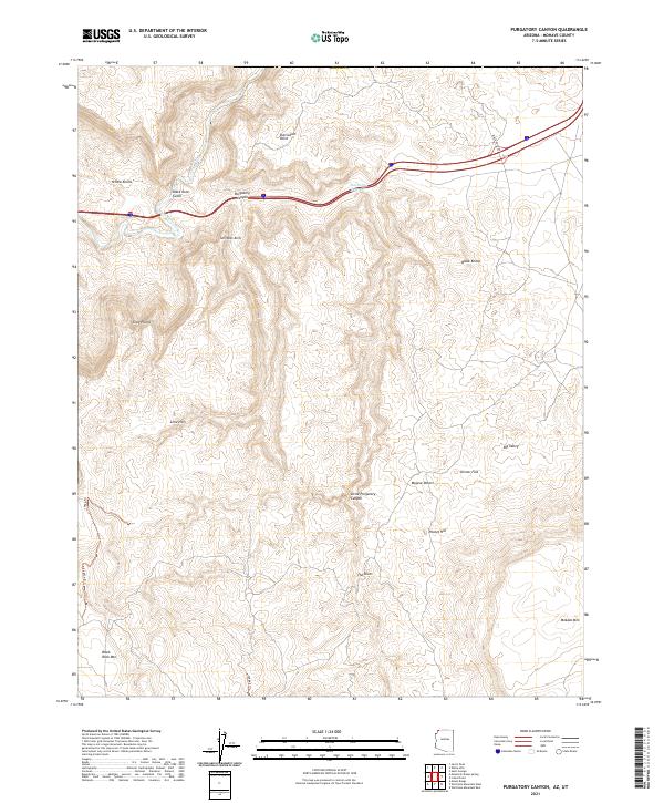 USGS Topographic Map – Purgatory Canyon