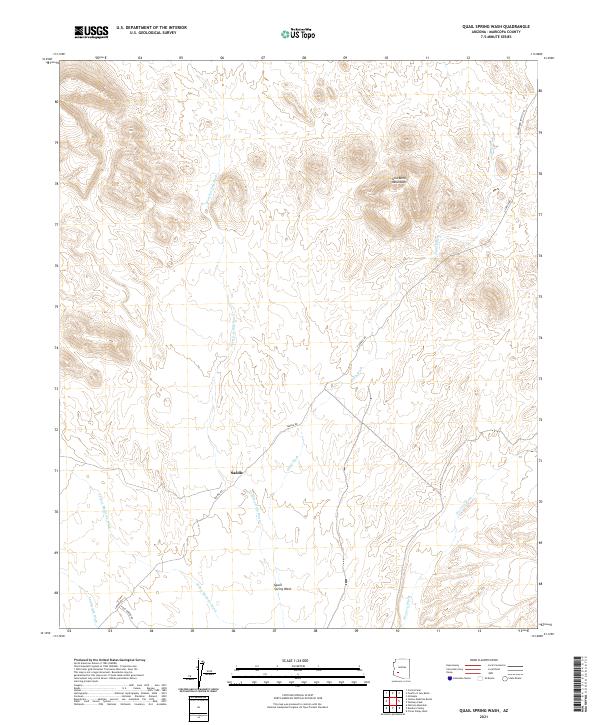 USGS Topographic Map – Quail Spring Wash