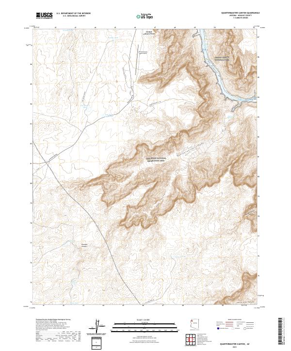 USGS Topographic Map – Quartermaster Canyon