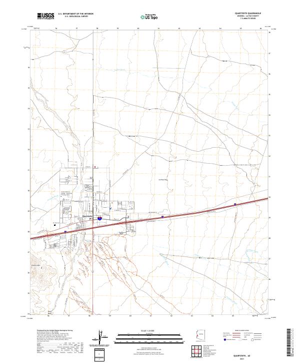 USGS Topographic Map – Quartzsite