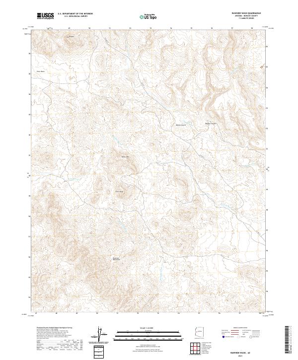 USGS Topographic Map – Rawhide Wash