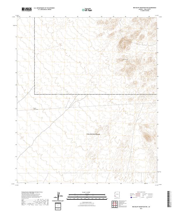 USGS Topographic Map – Red Bluff Mountain NW