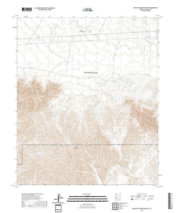 USGS Topographic Map – Red Bluff Mountain West