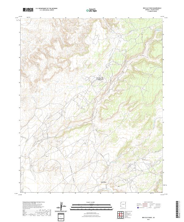 USGS Topographic Map – Red Clay Wash