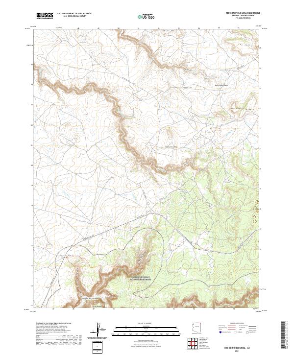 USGS Topographic Map – Red Cornfield Mesa